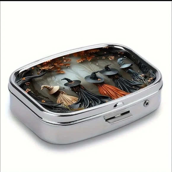 🐰 Witch Multi-Use Pill Box Mirror Container - Picture 3 of 7